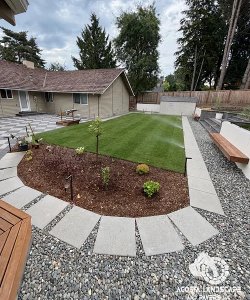 Architectural Hardscape & Modern Courtyard Living in Clyde Hill 